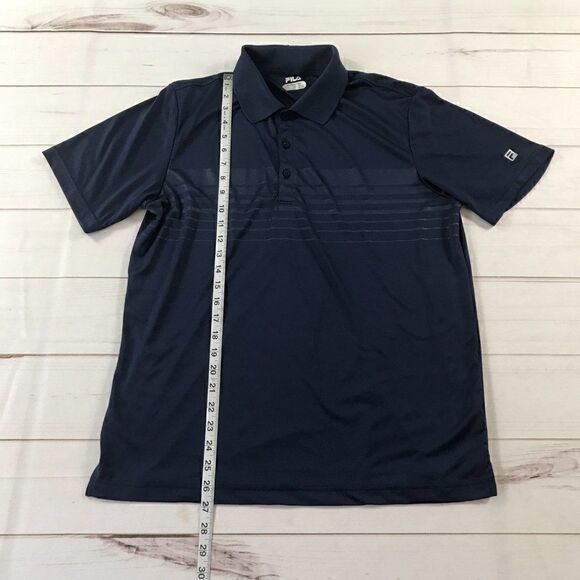 FILA Dry Fit Navy Blue Golf Polo Shirt Medium - Picture 5 of 7